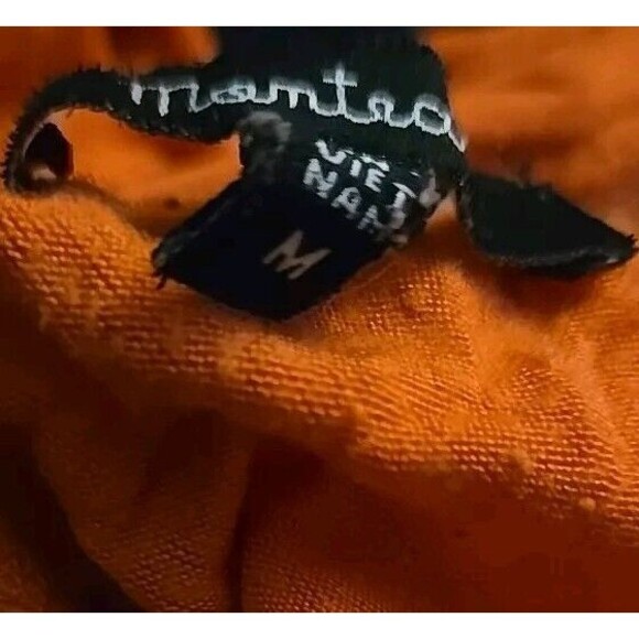 Monteau Womens Cropped Tank Spaghetti Strap Top Lace Detail Coral Medium M Top - Picture 7 of 10